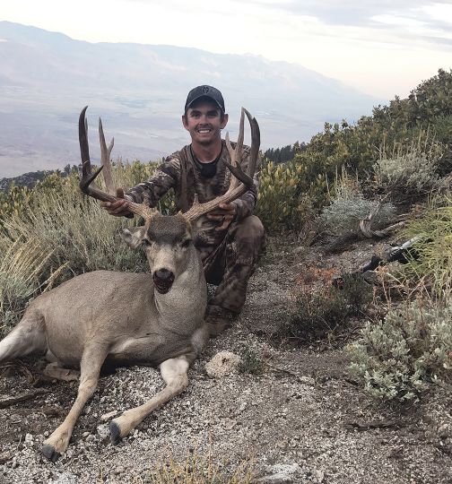 With the Owens Valley in the distant background, Tyler Dennison is more than satisfied with his trophy. A buck this size of this subspecies is the relative equivalent of a 200-inch Kaibab buck.